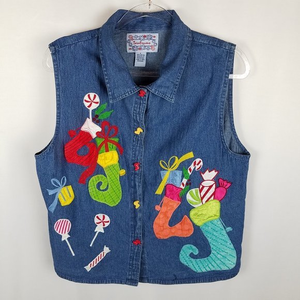 Tantrums‎ shirt ugly Christmas sleeveless L